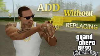 How to add weapons in GTA San Andreas without replacing any other weapon [upl. by Kciredor]