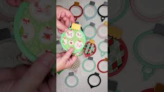 3D printed Christmas ornament embroidery hoops [upl. by Guilbert453]