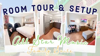 MOST AFFORDABLE Family Suites at Disney World  All Star Music Family Suites [upl. by Yeltrab]