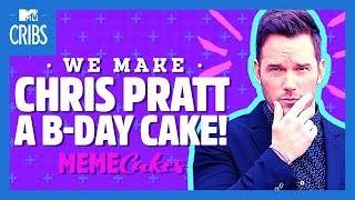 Chris Pratt DinosaurThemed 🦖Birthday Cake 🍰  Meme Cakes  MTV [upl. by Nya]