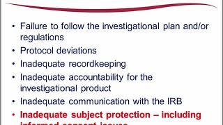 Informed Consent Procedure Lessons Learned from Inspection Findings Trailer [upl. by Dorise]