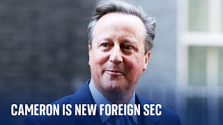 David Cameron appointed foreign secretary as PM reshuffles cabinet [upl. by Weibel386]