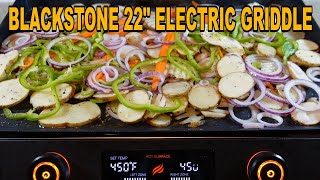 BLACKSTONE 22quot ELECTRIC GRIDDLE QUICK COOK [upl. by Mohandis]