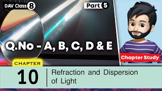 Chapter 10  Refraction and Dispersion of Light  Class 8 DAV Science  Question Answer 🥳 [upl. by Nancy]