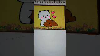 cute bear sticker acrylic paintart subscribe shortviral [upl. by Eseenaj433]