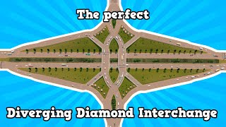 The PERFECT Diverging Diamond Interchange  Tutorial  Cities Skylines Sunset Harbor DLC [upl. by Kylila]