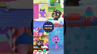 Shower are too sensitive funny talkingtom youtubeshorts [upl. by Anaujal]