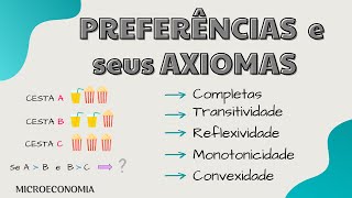 PREFERÊNCIAS e os seus AXIOMAS [upl. by Mw]