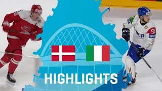 Denmark  Italy  Highlights  IIHFWorlds 2017 [upl. by Laurinda546]