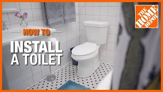 How to Install a Toilet  The Home Depot [upl. by Flossy]