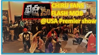 Flashmob by Chiru Fans at Khaidi No 150 Premier show in USA [upl. by Eliseo]