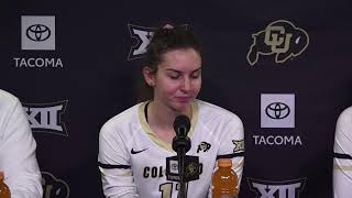 Colorado Volleyball Post Match Press Conference [upl. by Nairrad906]