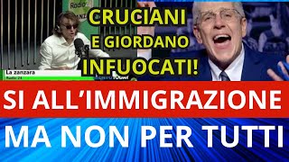 Giordano e Cruciani in Contrasto su Immigrazione Sostenibile [upl. by Silenay]