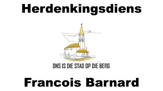 NG Kerk Louis Trichardt Herdenkingsdiens  Hendrik Francois Barnard [upl. by Meir202]