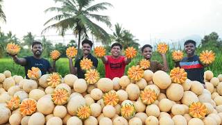 SHAMAM JUICE  Muskmelon Juice Recipe  Healthy Refreshing Drink  Village Food [upl. by Ainevul]