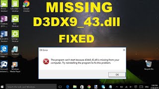 How To Fix D3DX943dll Missing Error in Windows 7810  3 Solutions [upl. by Cecilius]