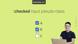 checked CSS pseudoclass selector  🚀 Exercise [upl. by Ainaled]