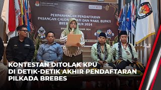 DetikDetik Penutupan KPU Tolak Pendaftaran Kontestan Pilkada Brebes  OneNews Update [upl. by Alehtse]