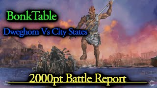 Conquest EP70 Dweghom vs City States 2000pt Battle Report [upl. by Atsilac81]