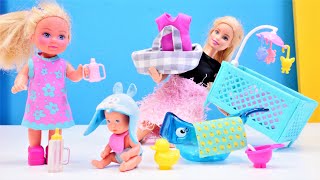 Barbie videoları Evi oyuncak bebeğe bakıyor Bebek bakma oyunu [upl. by Niwrek454]