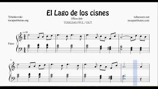 El Lago de los Cisnes Partitura Fácil de Piano [upl. by Teemus]