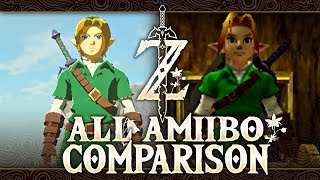 All Amiibo Armor and Weapons in Zelda Breath of the Wild Comparison [upl. by Etteroma]