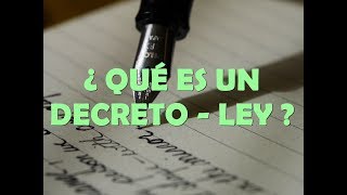 DECRETO  LEY [upl. by Anide]