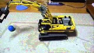 Lego Technic 8043 Motorized Excavator Ball Catchwmv [upl. by Meilen]