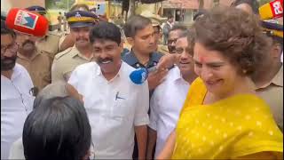 Congress General Secretary and Wayanad Candidate Priyanka Gandhi Vadra visits polling booth [upl. by Elocan]