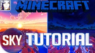 ☿ Minecraft CUSTOM SKY TUTORIAL HOW TO INSTALL Better Skies  Optifine HD Texturepack Resourcepack [upl. by Dranrev]