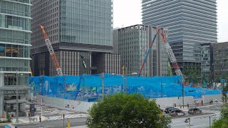 八重洲二丁目中地区市街地再開発事業の建設状況（2024年6月29日） [upl. by Ylrehs749]