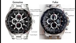 Casio Edifice EF539D1AV Genuine vs Fake [upl. by Oinoitna376]