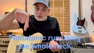 Guitar Lesson Epic E MinorPentatonic Blues Run Using The Whole Neck The Fun and Easy Way [upl. by Ainesey]