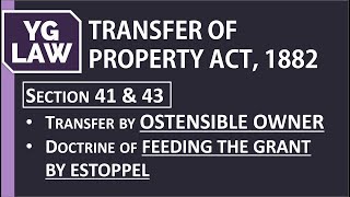 Transfer by a person other than full owner  Section 41 amp 43  TPA  YG Law [upl. by Cousins]