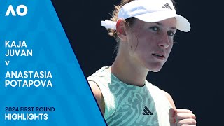 Kaja Juvan v Anastasia Potapova Highlights  Australian Open 2024 First Round [upl. by Nievelt]