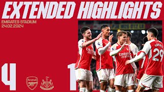 EXTENDED HIGHLIGHTS  Arsenal vs Newcastle United 41  All goals saves skills amp more [upl. by Norihs351]