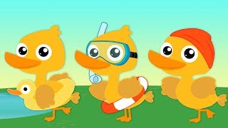 CINCO PATITOS Cua Cua Cua 🦆 Canciones infantiles de Granja para niños [upl. by Naig]