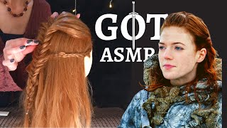 ASMR Game of Thrones Inspired Hair style  No talking [upl. by Ytsirk]