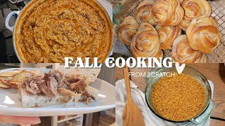 4 Recipes for FALL Cooking Red Pepper Orzo Braised Meat Pumpkin Baked Oatmeal Swedish Buns [upl. by Nivahb]