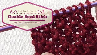 Double Seed Stitch or Moss Stitch [upl. by Berkeley]