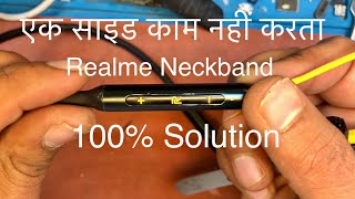 Realme buds wireless one side not working 100 solution  Realme Neckband Repair [upl. by Annalla]