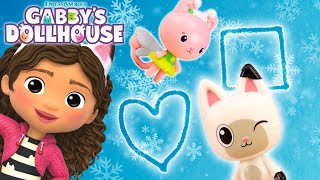 ❄️ SNOW DAY Learn to Draw Shapes with Gabby  GABBYS DOLLHOUSE TOYPLAY ADVENTURES [upl. by Elleinnod762]