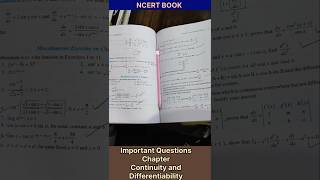 Class 12 Maths Chapter  Continuity and Differentiability Important Questions from NCERT BOOK [upl. by Him915]