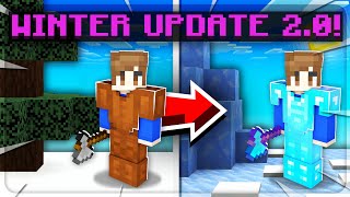 Brand New Winter Update 20  Minecraft Skyblock  PvPWars [upl. by Teirtza62]