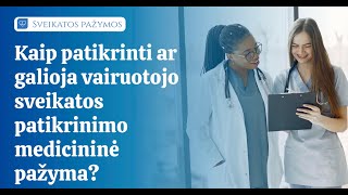 Ar galioja vairuotojo sveikatos medicininė pažyma [upl. by Hiett]