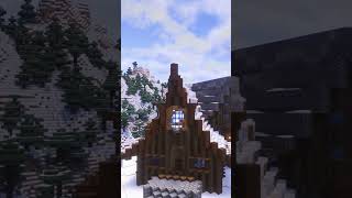 Crystalized Cabin  Snowy Taiga minecraft shorts minecraftbuilding minecraftimelapse [upl. by Nnylg]