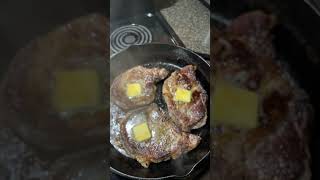 Ribeye steaks in cast iron skillet [upl. by Veronique]