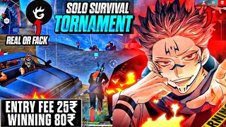 SOLO SURVIVAL TOURNAMENT 🤑💸WON ₹200 GAME CLASH REAL ✅ OR FACK ❎ NOTSOPRO185 tournament hbgamer [upl. by Marceau]