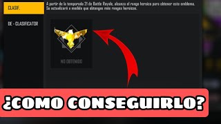 COMO CONSEGUIR EL EMBLEMA DE HEROICO EN FREE FIRE [upl. by Settera]