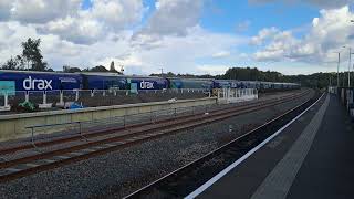 GBRF Class 66 going through Mirfield to Drax Power Station [upl. by Ricarda811]